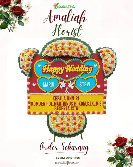 Papan Bunga Pernikahan Telagasari